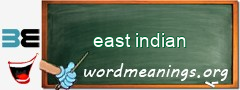 WordMeaning blackboard for east indian